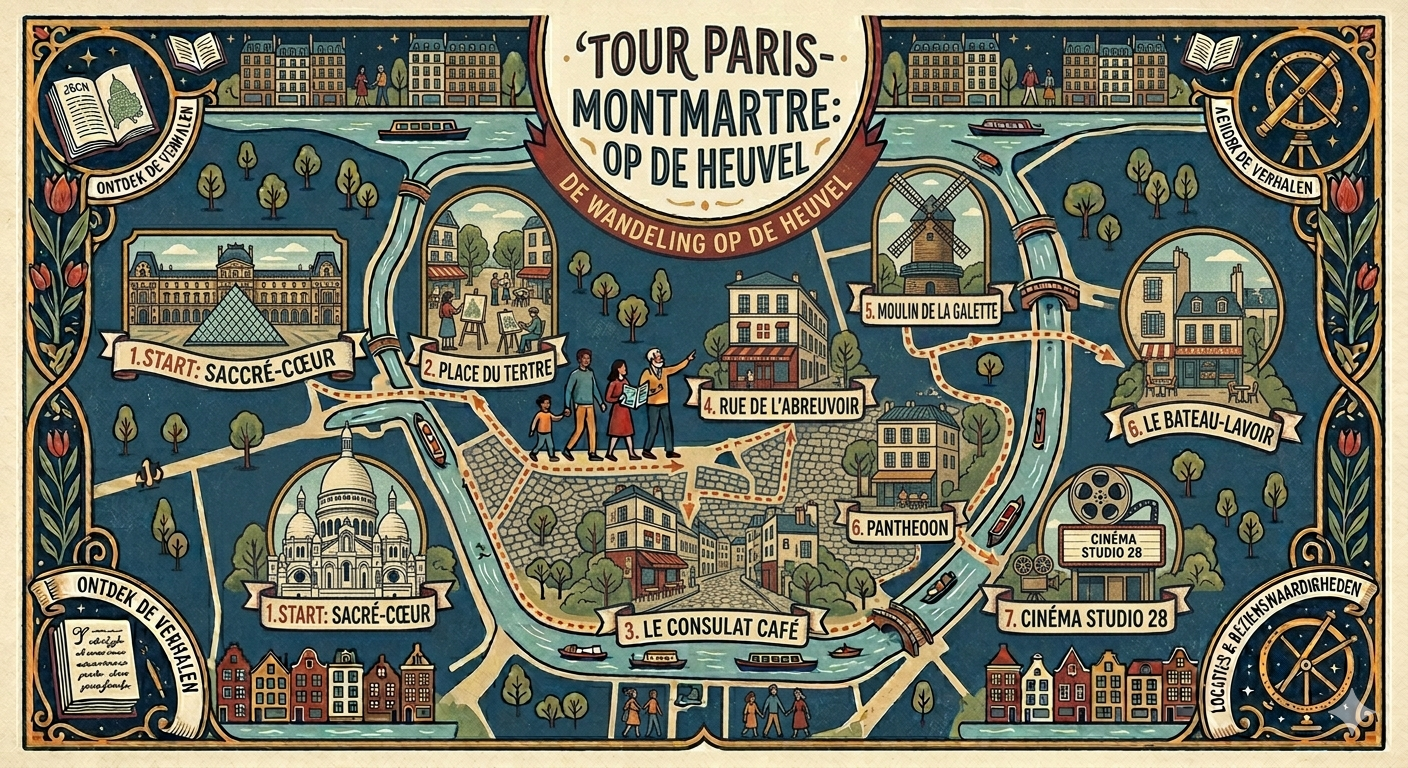 Paris Montmartre: Cabaret Lights, Village Corners, and Basilica Stone